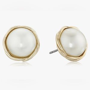 Anne Klein Small Twisted Stud Earrings